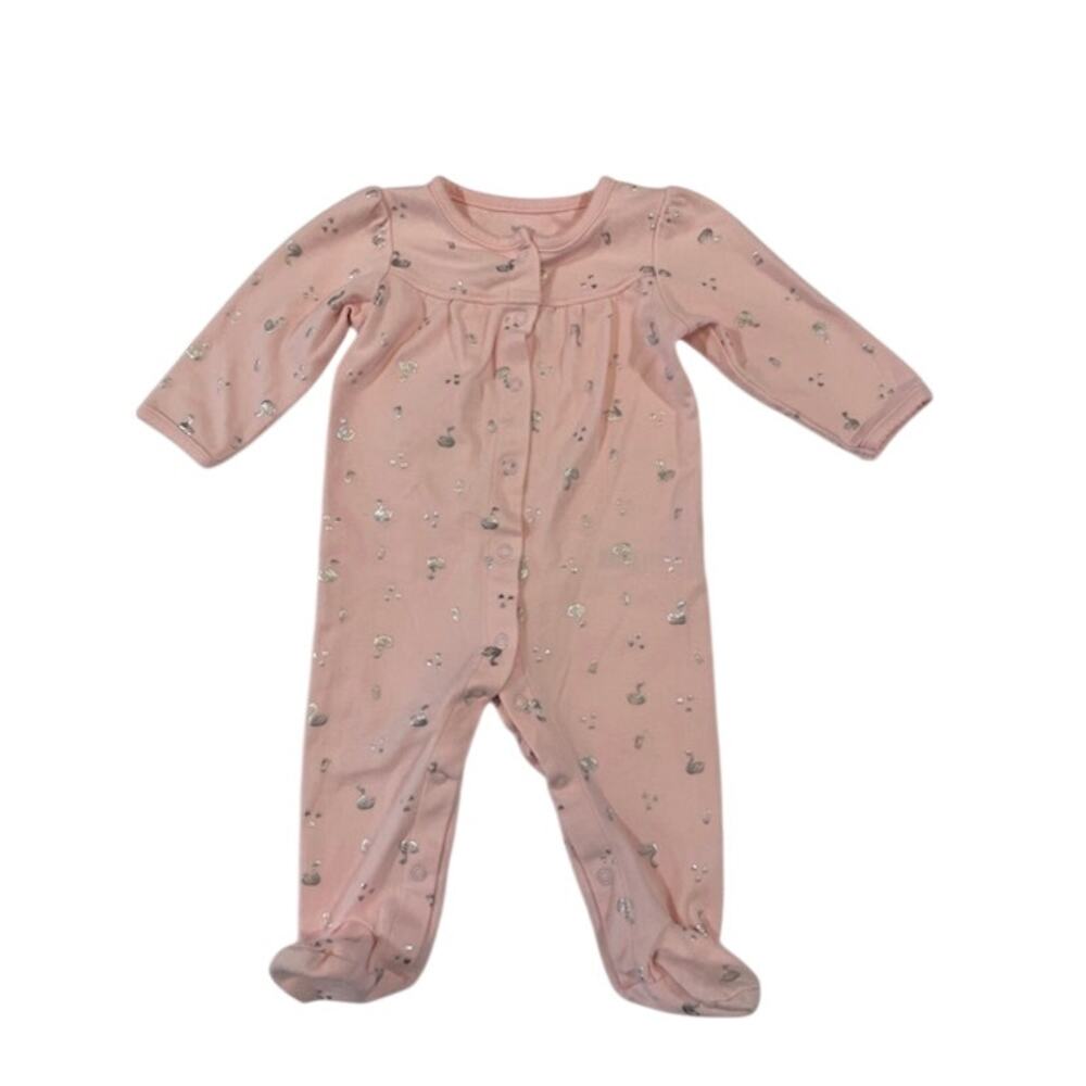 Just One You by Carter's pink pajama with hearts & swans.